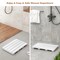 Costway 21.5" x 13.5" Bath Mat Waterproof HIPS Spa Shower Mat with Non Slip Foot Pads Brown/White